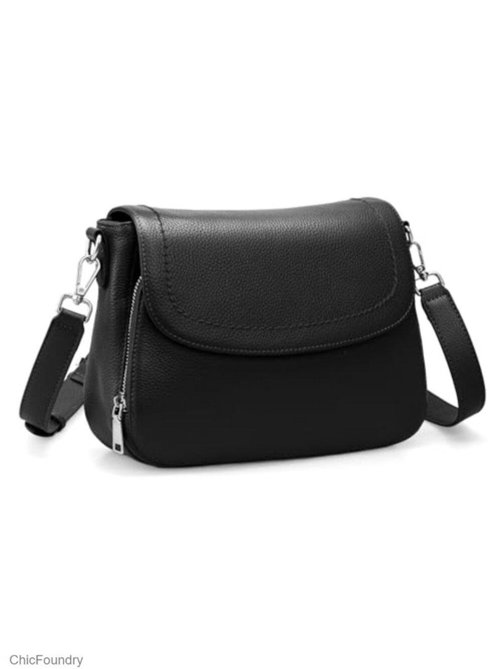 Genuine Leather Saddle Crossbody Bag RFID Wallet